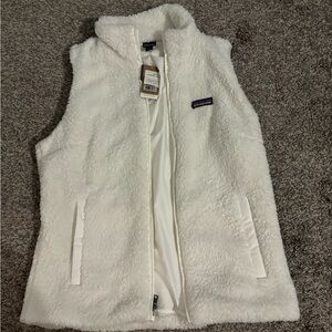 White Patagonia fur vest size large